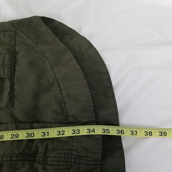 Divided Jacket Womens 6 Green Trench‎ Coat Full Zip Snap Storm Flap Adjustable - Picture 10 of 11